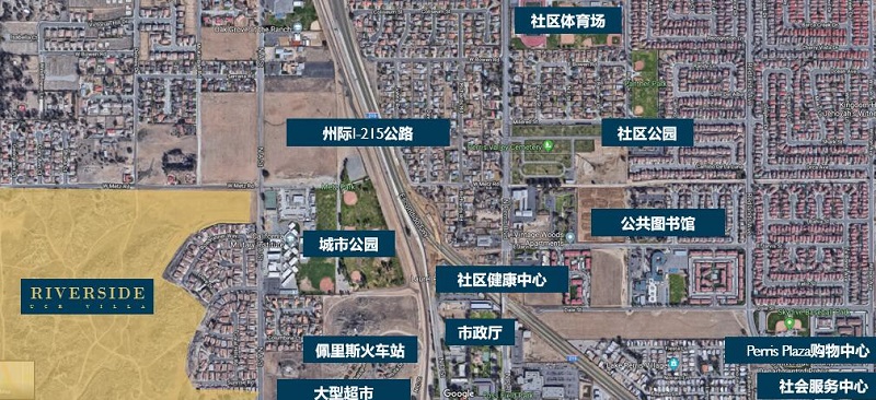 加州大学河滨分校独栋别墅EB5项目地址